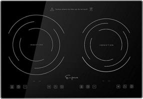img 4 attached to 🔌 Empava IDC12B2 2-Burner Electric Stove Induction Cooktop, 12 Inch, Black Vitro Ceramic Glass, Smooth Surface, 120V