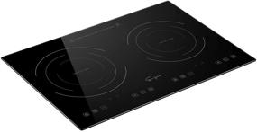 img 2 attached to 🔌 Empava IDC12B2 2-Burner Electric Stove Induction Cooktop, 12 Inch, Black Vitro Ceramic Glass, Smooth Surface, 120V
