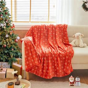 img 4 attached to Рождественское одеяло Joyreap Flannel Snowflake