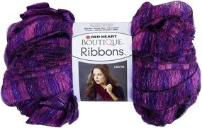 img 1 attached to ❤️ Vibrant and Luxurious: Red Heart Boutique Ribbons Yarn in Aurora