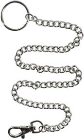 img 2 attached to Premium 16-inch Silver Nickel Plated Pocket Chain String: Lobster Claw Clasp, Ideal for Belt Loop, Handbags, Keys, Wallet, and Travel