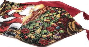 img 3 attached to 🎅 Festive Winter Holiday Christmas Down The Chimney Decorative Tapestry Table Runners - 13 x 54 Inches: A Perfect Addition to Your Holiday Décor!