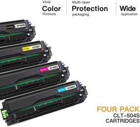 img 3 attached to 🖨️ E-Z Ink (TM) Compatible Toner Cartridge Replacement for Samsung 504 504S CLT-K504S CLT-504S CLT-M504S CLT-C504S CLT-Y504S - 4 Pack Compatible with SL-C1860FW, SL-C1810W, CLP-415NW, CLX-4195FW Printer Tray