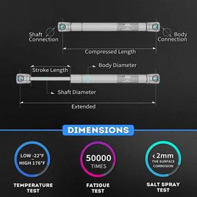 img 1 attached to 🚙 Porsche Cayenne 2003-2010 Gas Spring Damper A-Premium Front Hood Lift Supports Shock Struts