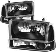 🚗 black housing headlights replacement for 1999-2004 f250 f350 f450 f550 sd - dna motoring hl-oh-f99sd4p-bk-cl1 logo