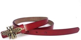 img 1 attached to MoYoTo Womens 0 7″Thin Vintage Leather Women's Accessories for Belts