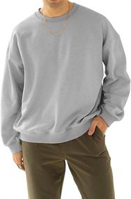 img 1 attached to MNCEGEER Crewneck Sweatershirts Winter Pullover Men's Clothing