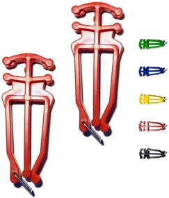 img 4 attached to 🎿 Bagdent Universal Cross Country Ski Holder - 1 Pair, Nordic Ski Pole Carrier