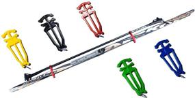 img 1 attached to 🎿 Bagdent Universal Cross Country Ski Holder - 1 Pair, Nordic Ski Pole Carrier