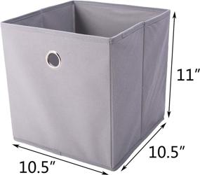 img 2 attached to 📦 Foldable Cube Organizer Fabric Drawer Set of 6 Gray - Amelitory Storage Bins