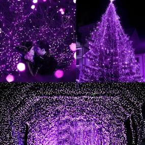 img 1 attached to 🎃 WATERGLIDE Fairy String Lights: Halloween Purple, Battery Operated, Waterproof & Multi-Functional – Perfect for Christmas, Parties, and Indoor/Outdoor Decorations!