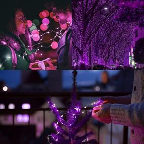 img 3 attached to 🎃 WATERGLIDE Fairy String Lights: Halloween Purple, Battery Operated, Waterproof & Multi-Functional – Perfect for Christmas, Parties, and Indoor/Outdoor Decorations!