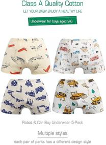 img 3 attached to CC & La Dame мальчик Boys Boxer Briefs 5-Pack - хлопковые трусы-боксеры для мальчиков в возрасте от 2 до 8 лет.