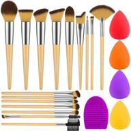 💄 innogear makeup brushes set: 16 synthetic brushes with 4 sponges and brush cleaner - professional foundation, blusher, powders, concealer, eye shadow, lip brushes logo