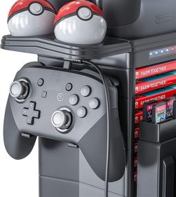 img 1 attached to 🎮 Skywin Док-станция для зарядки контроллеров Nintendo Switch: идеальное решение для зарядки, дисплея и организации - подходит для Joy-Con, Pro Controllers, Grips, Poke Balls, Game Boxes, Game Cards и Switch Dock.