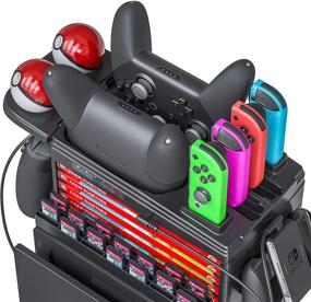 img 3 attached to 🎮 Skywin Switch Controller Charging Dock: Ultimate Charging, Display, and Organization Solution for Nintendo Switch - Joy-Cons, Pro Controllers, Grips, Poke Balls, Game Boxes, Game Cards, and Switch Dock