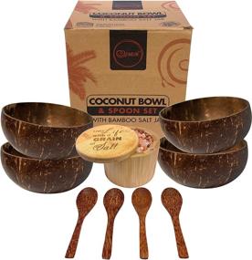 img 4 attached to 🥥 Organic Zumelon Coconut Bowl Spoon Set