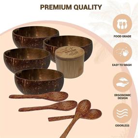 img 3 attached to 🥥 Organic Zumelon Coconut Bowl Spoon Set