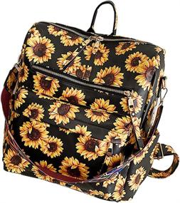 img 4 attached to Sunflower Backpack Yellow Beautiful Lightweight