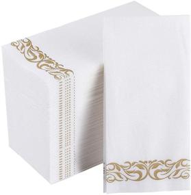 img 4 attached to Dinner Napkins Guest Towels Thanksgiving Household Supplies
