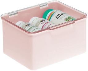 img 2 attached to MDesign Plastic Stackable Household Container Storage & Home Organization