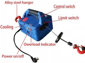 img 2 attached to 📦 Wire-Controlled Electric Hoist – INTBUYING 992Lb 25Ft 110V Electric Winch, Portable Household Hoist with 1500W Power