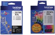 brother lc207 black ink cartridge 🖨️ and super high yield color cartridge set logo