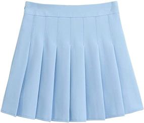 img 2 attached to 👗 Stylish and Flattering Waisted Pleated Skater Tennis Uniforms for Girls