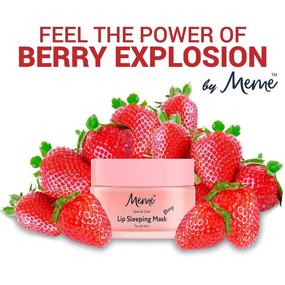 img 3 attached to 💋 MeMe Lip Mask Overnight Berry 1.05 Oz: Korean Beauty Collagen Peptide Lip Treatment for Intensive Overnight Moisturization and Repair of Dry Chapped Lips - Lip Care Sleep Mask