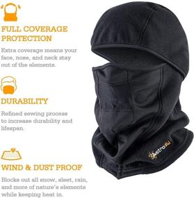 img 2 attached to AstroAI Balaclava Ski Mask 2 Pack Winter Fleece Thermal Face Mask Cover for Men Women Warmer Windproof Breathable - Optimized for Skiing, Outdoor Work, Motorcycle Riding & Snowboarding - Black