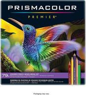 prismacolor 1794654 premier mixed media set: colored pencils, art stix, pencil sharpener - assorted colors, 79-count logo