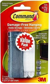 img 1 attached to 🖼️ 6-Pack of Command Universal Picture Hangers with Stabilizer Strips BCSRQ