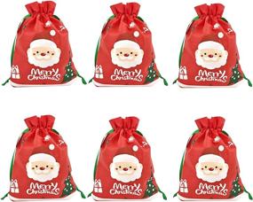 img 4 attached to 🎁 Reusable Drawstring Christmas Gift Wrap - The Perfect Present Packaging Solution!