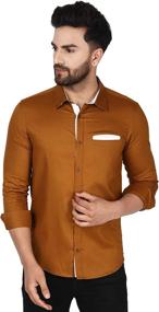 img 3 attached to SKAVIJ Casual Cotton Contrast X Large Men's Clothing for Shirts