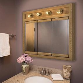 img 3 attached to 530600 Richland Lighted Mirrored Medicine Cabinet in Nutmeg Oak, 30 Inches