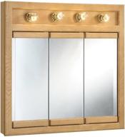 530600 richland lighted mirrored medicine cabinet in nutmeg oak, 30 inches logo