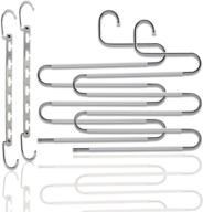 👕 closet organizer hanger set - 2 multi hanger + 2 non slip hangers - space saving solution for shirts and pants by closetpro логотип