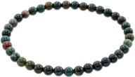 🔴 glossy round bloodstone stretch bracelet: stylish boys' jewelry for a bold and daring look logo