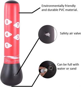 img 1 attached to 🥊 59-Inch Fitness Inflatable Punching Bag: Ultimate Stress Relief for Kids and Adults