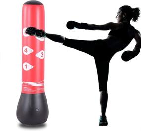 img 2 attached to 🥊 59-Inch Fitness Inflatable Punching Bag: Ultimate Stress Relief for Kids and Adults