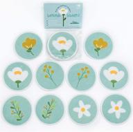 🛁 flower design non-slip bathtub stickers by curious columbus - pack of 10 treads. adhesive anti-skid bath tub appliques for enhanced safety. logo