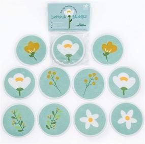 img 4 attached to 🛁 Flower Design Non-Slip Bathtub Stickers by Curious Columbus - Pack of 10 Treads. Adhesive Anti-Skid Bath Tub Appliques for Enhanced Safety.