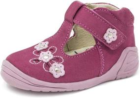 img 1 attached to Girls' Leather Toddler Support 👧 Shoes and Flats for Wobbly Waddlers