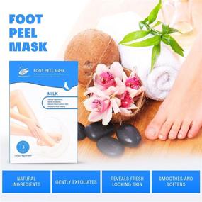 img 2 attached to 👣 Pink&amp;iSwan Milk Foot Peel Mask - Ultimate Callus Remover and Foot Care Kit - Peel Off Mask - Pedicure Set for Smooth Feet - Disposable Foot Booties Included (1 Pack)