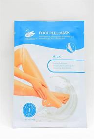 img 4 attached to 👣 Pink&amp;iSwan Milk Foot Peel Mask - Ultimate Callus Remover and Foot Care Kit - Peel Off Mask - Pedicure Set for Smooth Feet - Disposable Foot Booties Included (1 Pack)