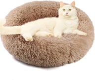 🐱 indoor cat beds, wild+ donut cuddler: comfy, fluffy, washable, calming bed for cats and small dogs up to 22 lbs logo