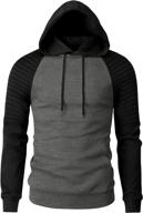 👕 comite men's casual thin hooded sweatshirt long sleeve shirts with pleats - athletic workout hoodies pullover tops logo