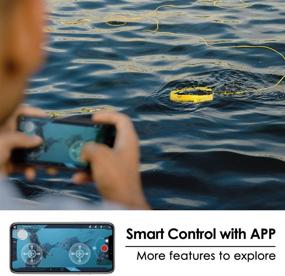 img 1 attached to 📷 CHASING Dory Underwater Drone: Palm-Sized 1080p Full HD Camera, Real Time Viewing, Remote Control, Portable Carrying Case, WiFi Buoy, 49 ft Tether, ROV