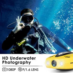 img 2 attached to 📷 CHASING Dory Underwater Drone: Palm-Sized 1080p Full HD Camera, Real Time Viewing, Remote Control, Portable Carrying Case, WiFi Buoy, 49 ft Tether, ROV
