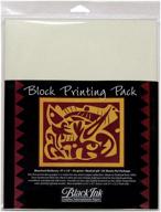 premium black ink 9x12 block printing paper: bleached mulberry, 25-pack logo